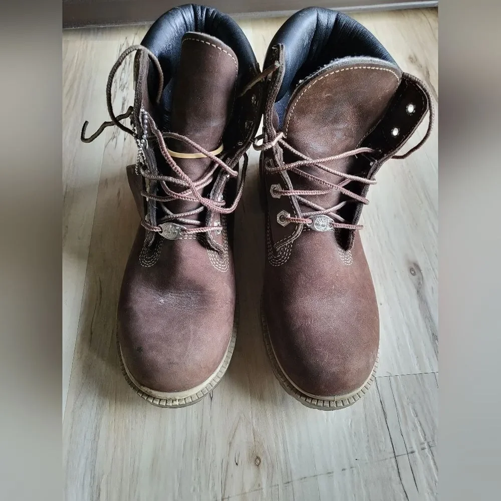 Timberland Chocolate Brown Waterproof Boots Size 8.5M Women